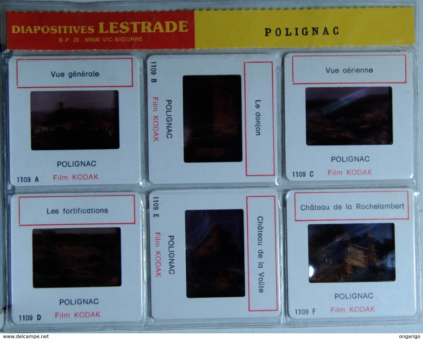 POLIGNAC   : 6 DIAPOSITIVES LESTRADE SUR FILM KODAK - Diapositives (slides)