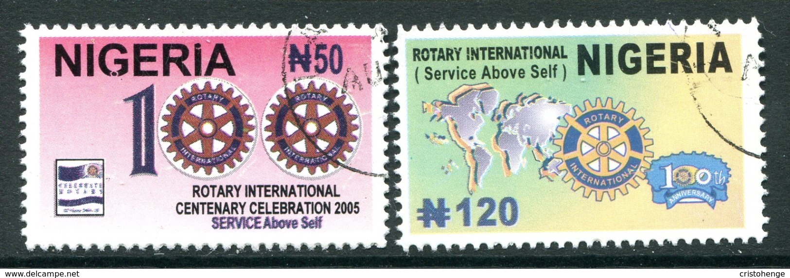 Nigeria 2005 Centenary Of Rotary International Set Used (SG 820-821) - Nigeria (1961-...)