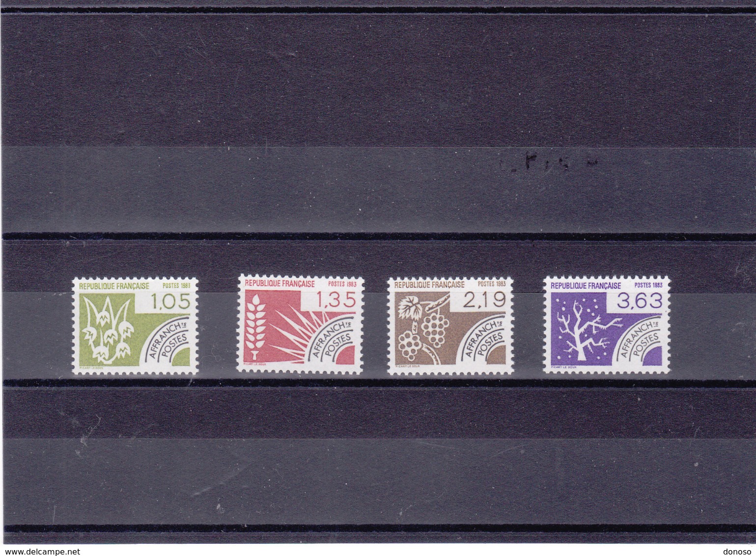 FRANCE 1983 LES 4 SAISONS Préoblitérés Yvert 178-181 NEUFS** MNH - 1964-1988