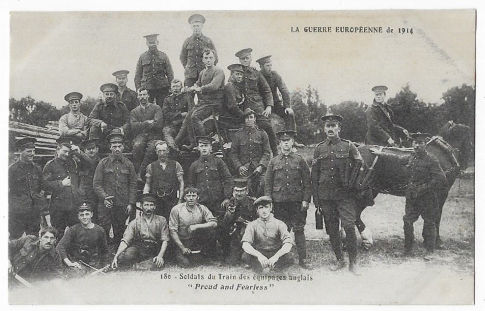 La Guerre Européenne De 1914 Soldats Du Train Des équipages Anglais - Guerre 1914-18