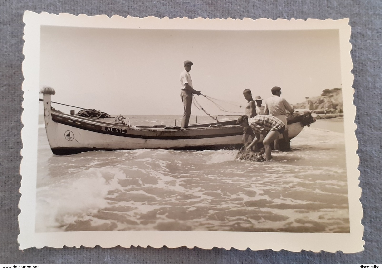 PORTUGAL - ALGARVE - ALBUFEIRA - PESCA - REAL PHOTO 1950's - Lieux