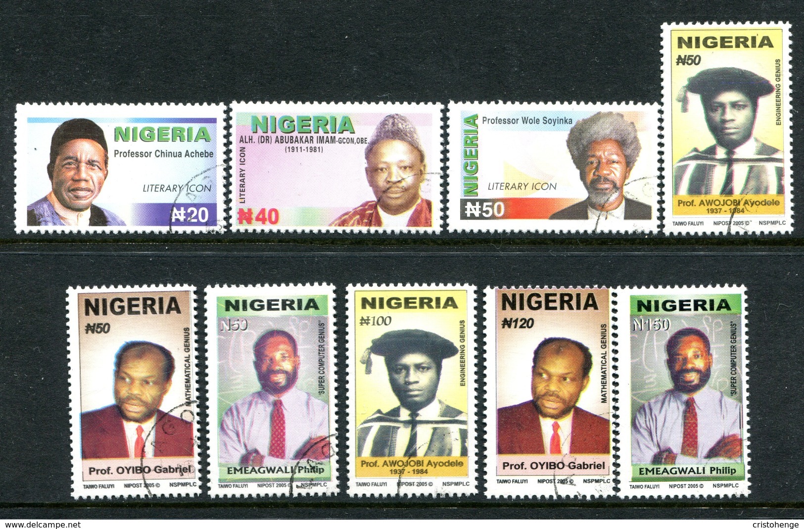 Nigeria 2006 Nigerian Personalities Set Used (SG 830-838) - Nigeria (1961-...)