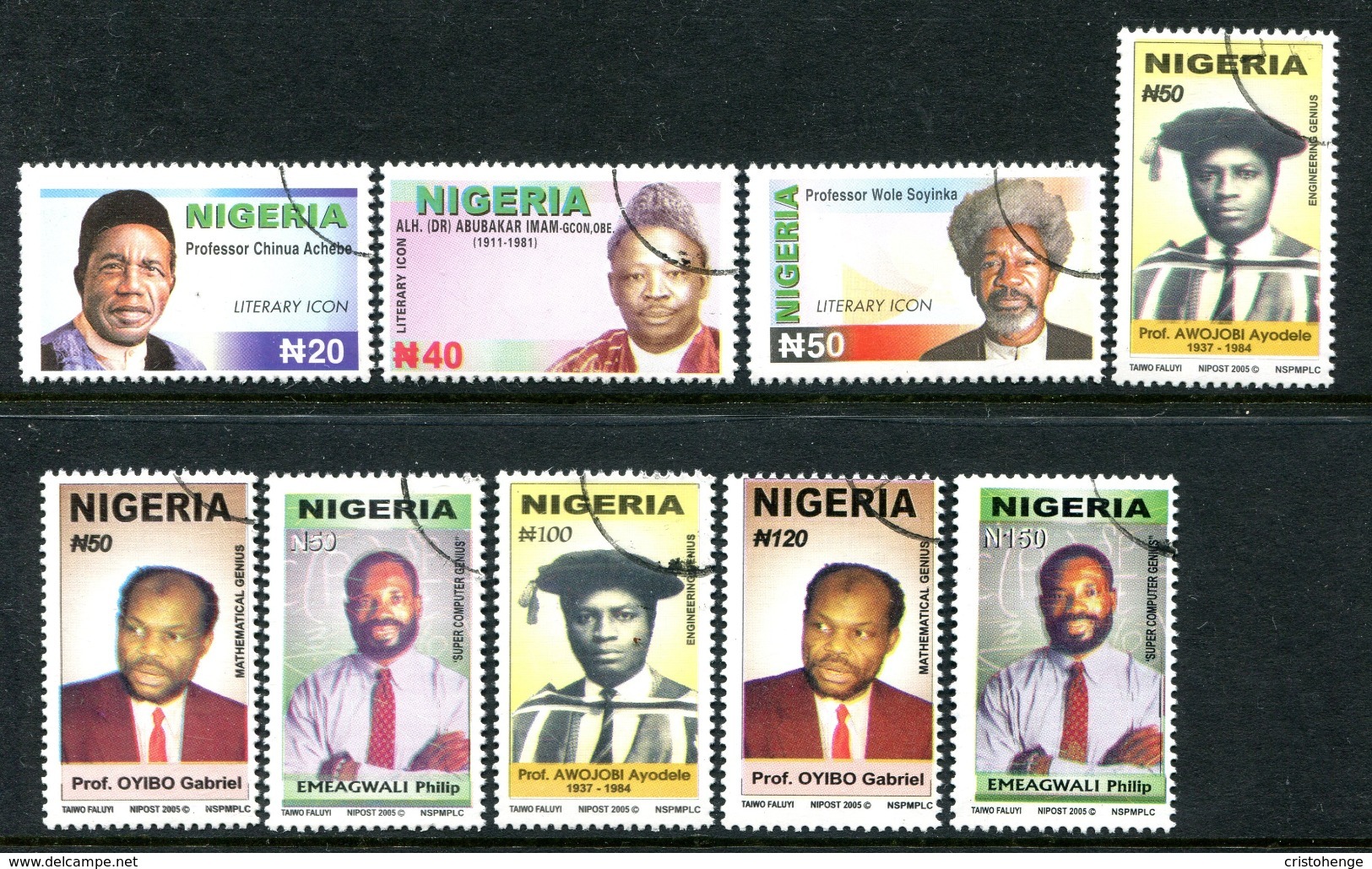 Nigeria 2006 Nigerian Personalities Set Used (SG 830-838) - Nigeria (1961-...)