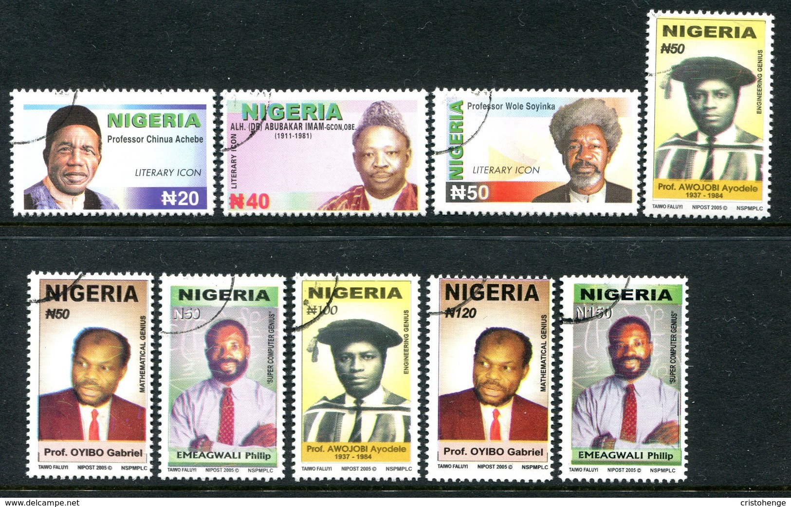 Nigeria 2006 Nigerian Personalities Set Used (SG 830-838) - Nigeria (1961-...)