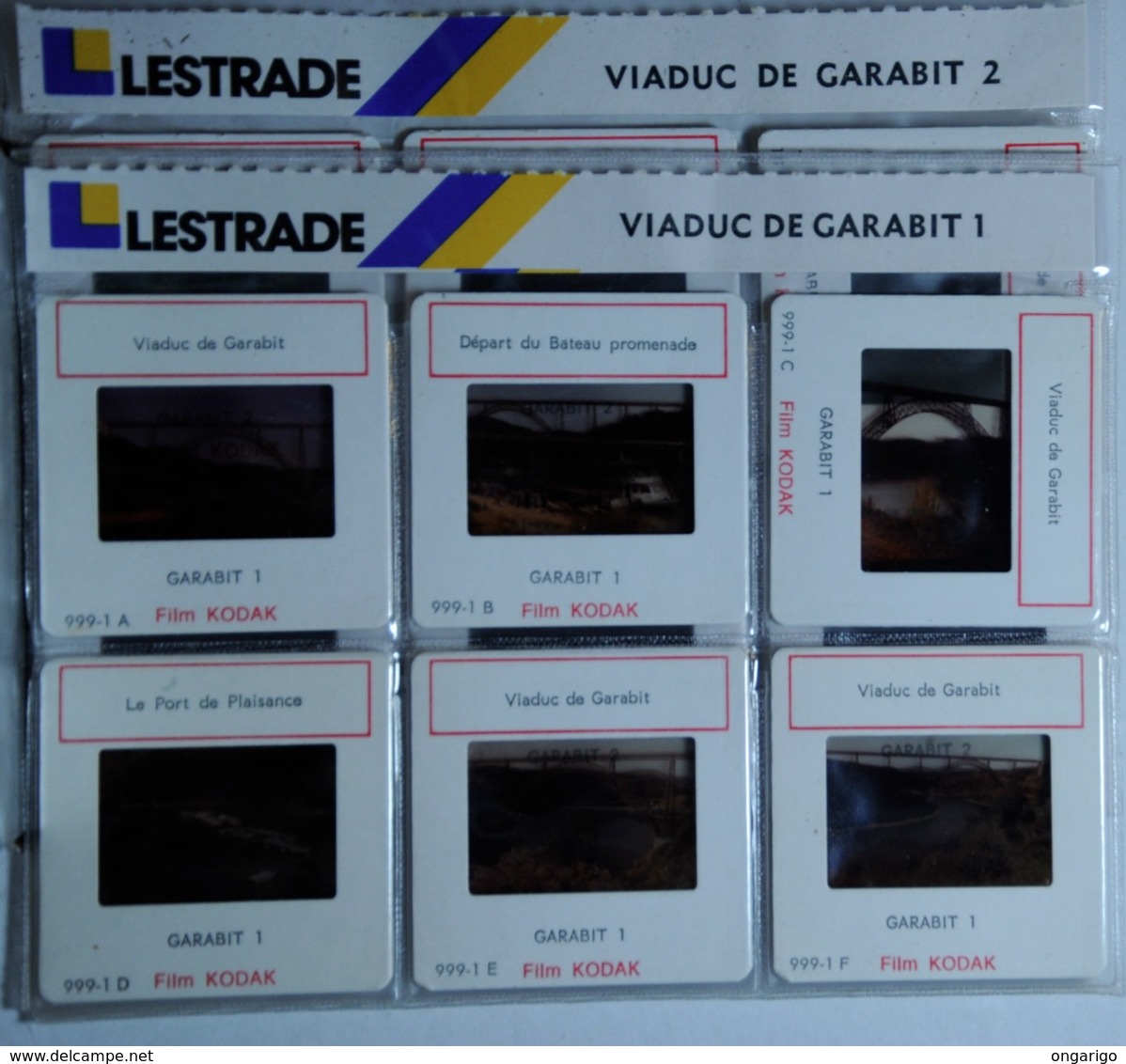 VIADUC DE GARABIT 1/2  :  12  DIAPOSITIVES LESTRADE SUR FILM KODAK - Diapositives