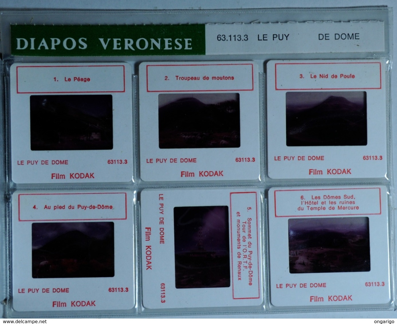 LE PUY DE DOME : 6 DIAPOSITIVES VERONESE SUR FILM KODAK - Diapositives