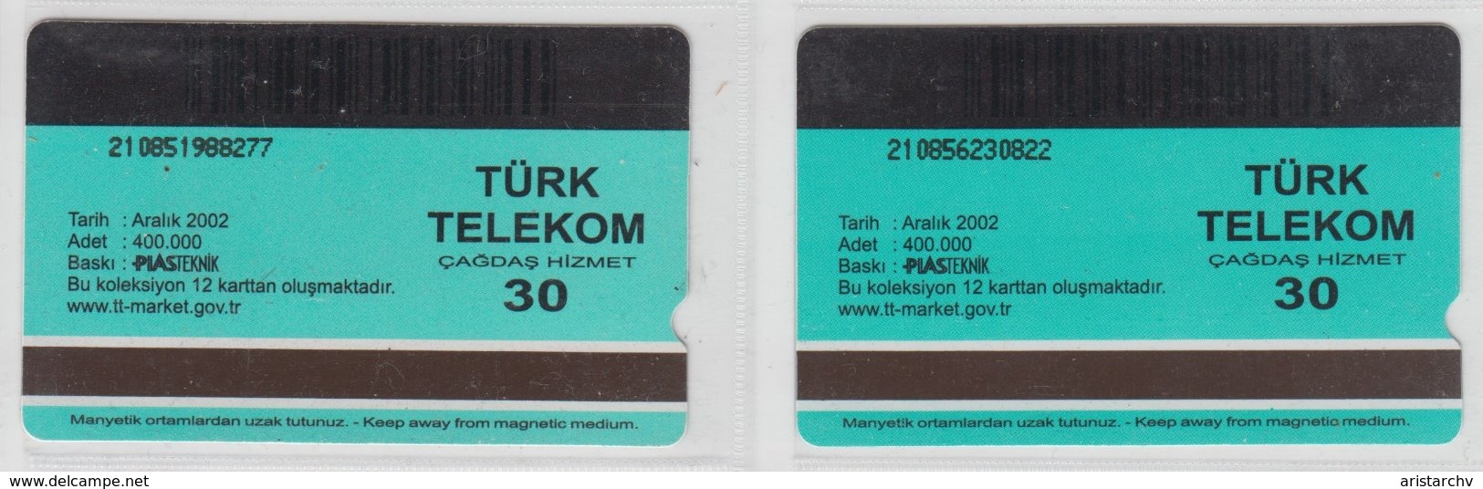 TURKEY 2002 ZODIAC HOROSCOPE FULL SET OF 12 PHONE CARDS - Zodiaco