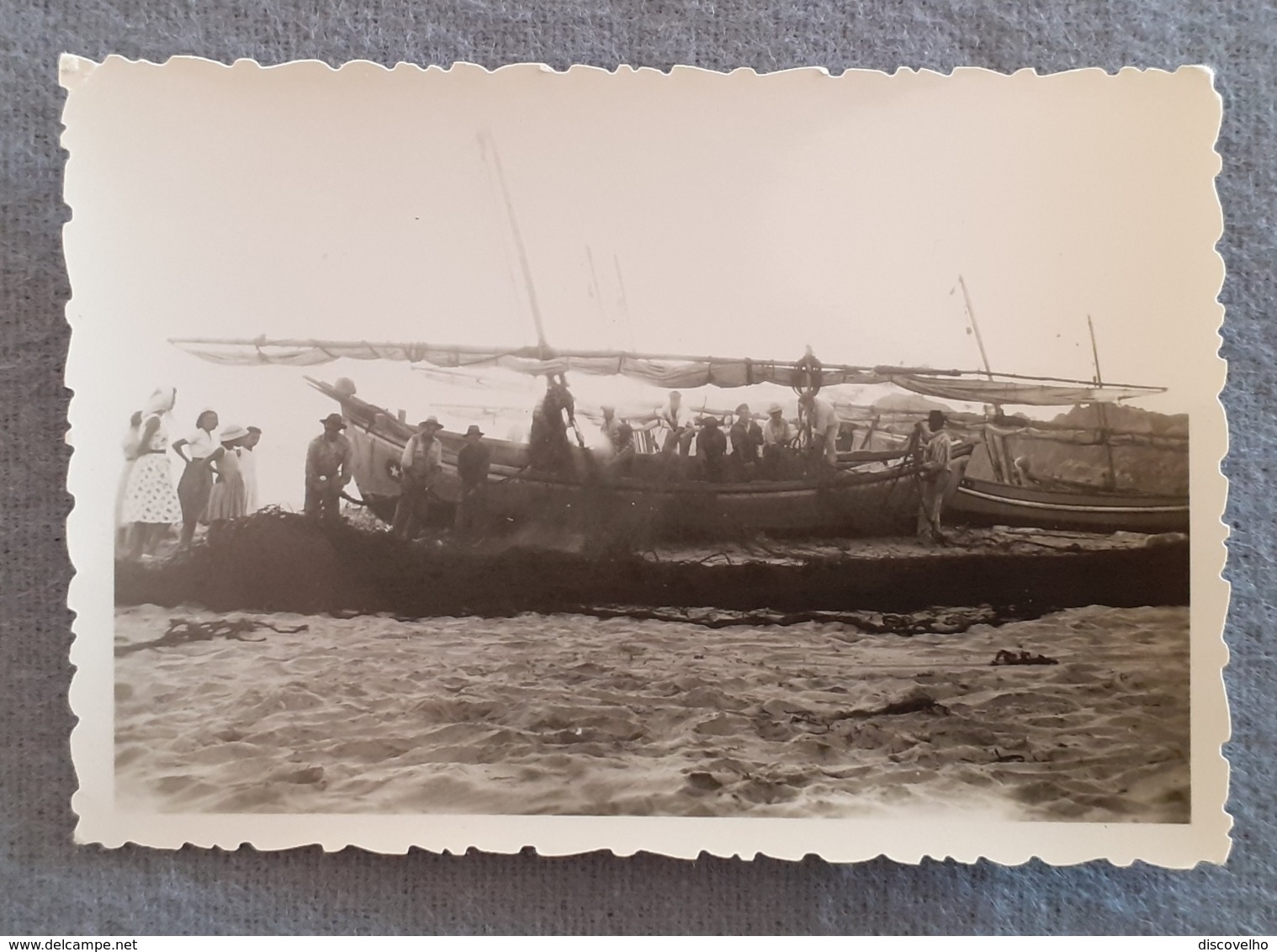 PORTUGAL - ALGARVE - ALBUFEIRA - PESCA - FISHING - REAL PHOTO 1950's - Lieux