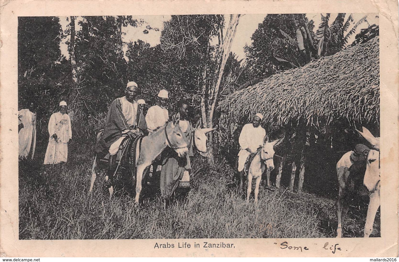 ZANZIBAR - "ARABS LIFE" ~ A 103 YEAR OLD POSTCARD #9B10 - Tanzanie