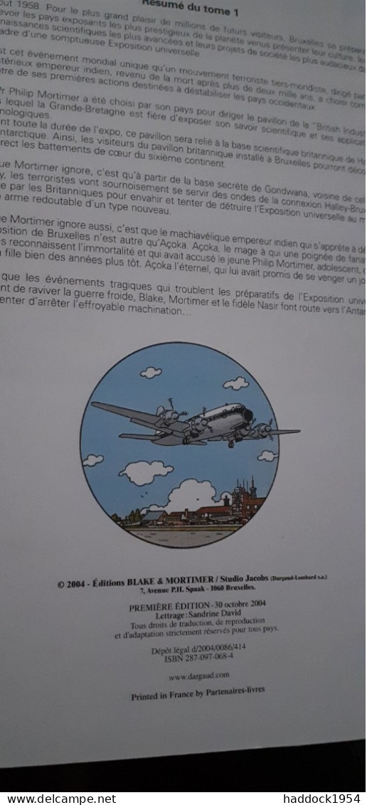 Les Sarcophages Du 6e Continent Tome 2 YVES SENTE ANDRE JUILLARD éditions Blake Et Mortimer 2004 - Blake Et Mortimer