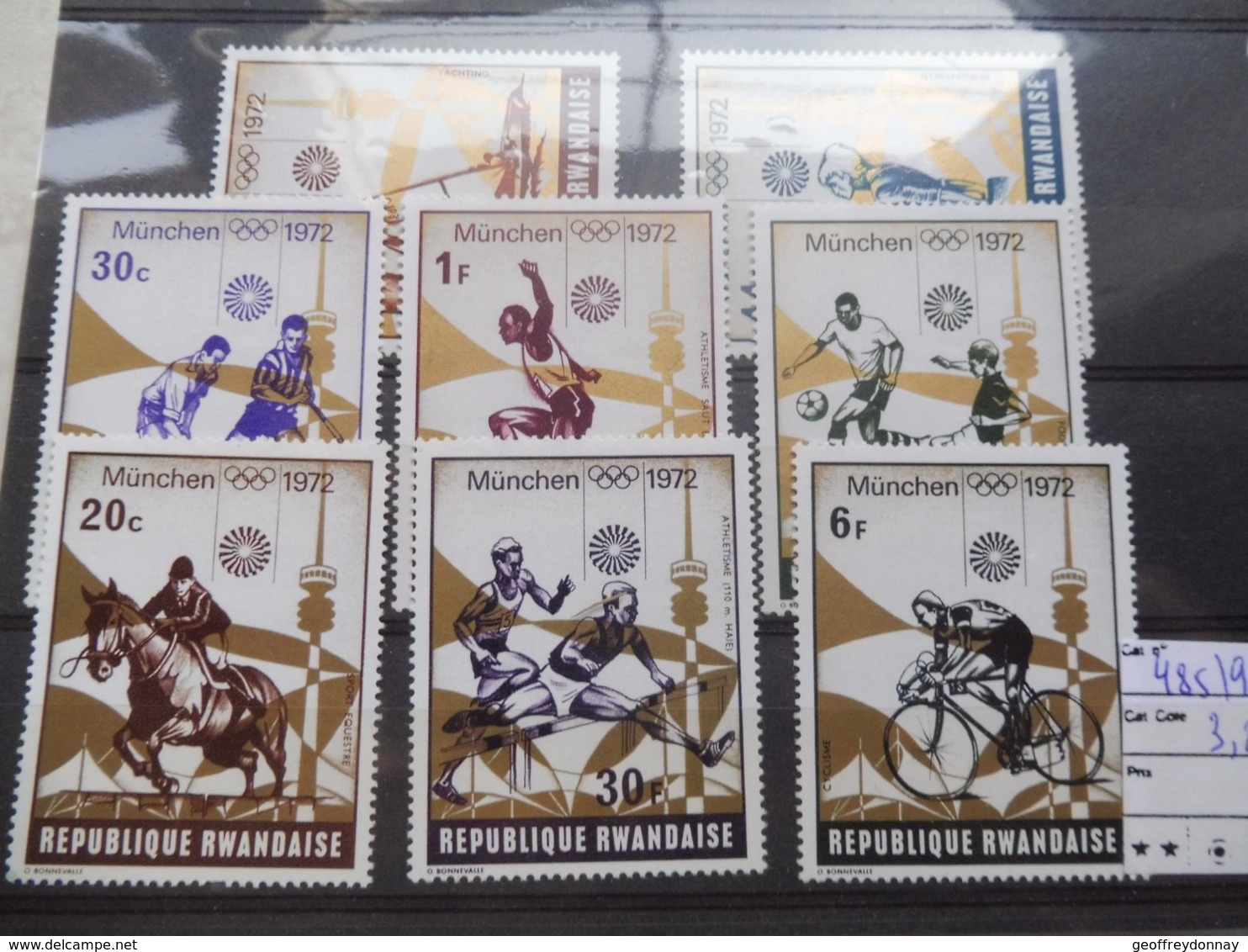 Rwanda  Velo Et Autres 485/92  -  Sport  Neuf ** 1972 - Summer 1972: Munich