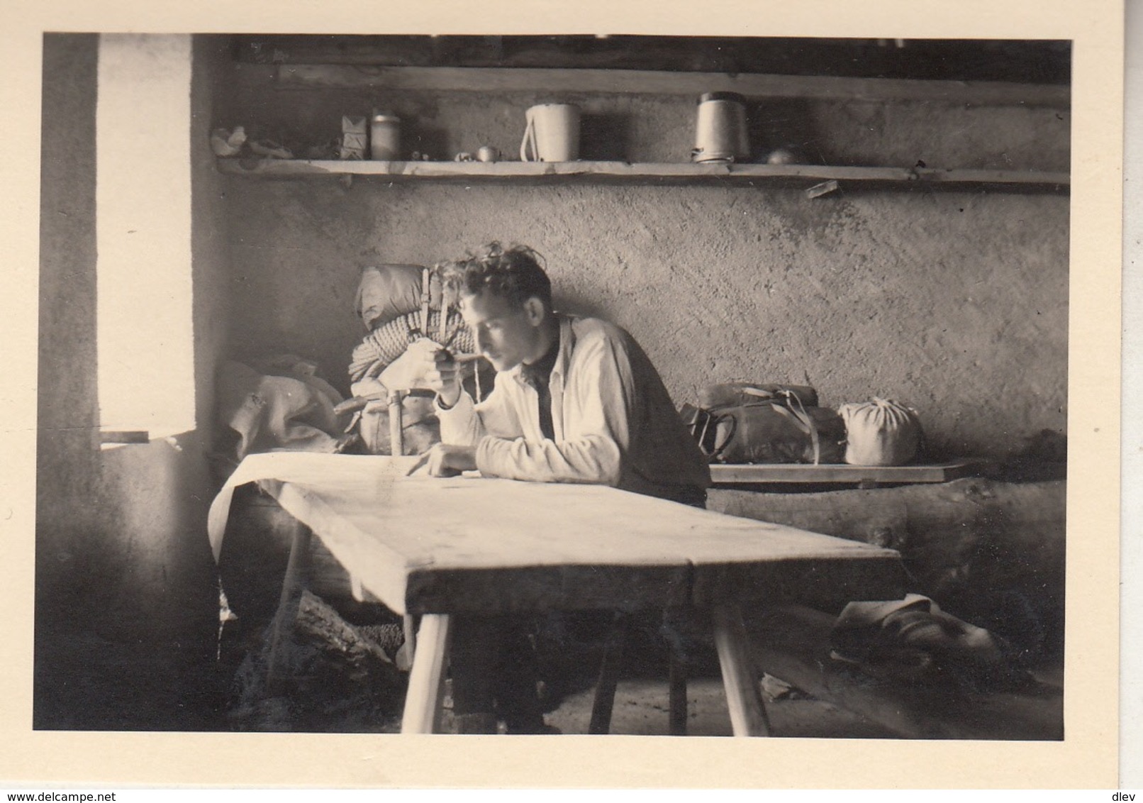 Tourtemagne - Personne à Son Bureau - 1946 - Photo 6.5 X 9.5 Cm - Non Classés