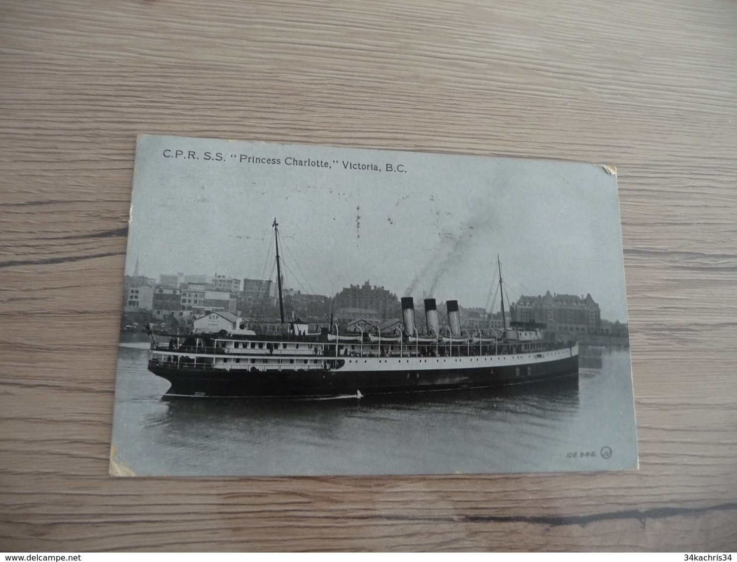 CPA Bateaux Commerce Paquebot CP.R.SS. Princess Charlotte Victoria B.C. - Cargos