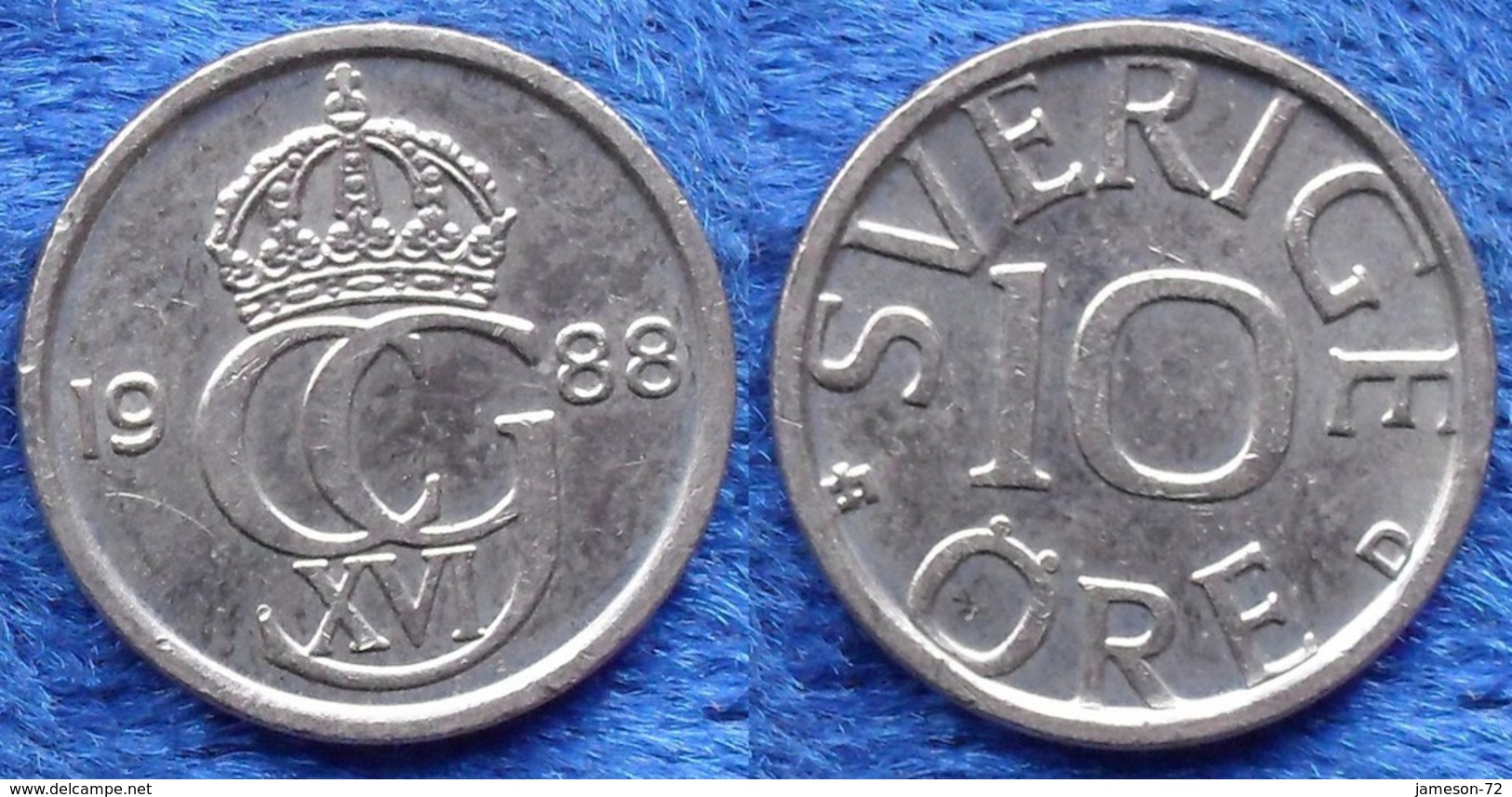 SWEDEN - 10 öre 1988 U KM# 850 Carl XVI Gustav (1973) - Edelweiss Coins - Suecia