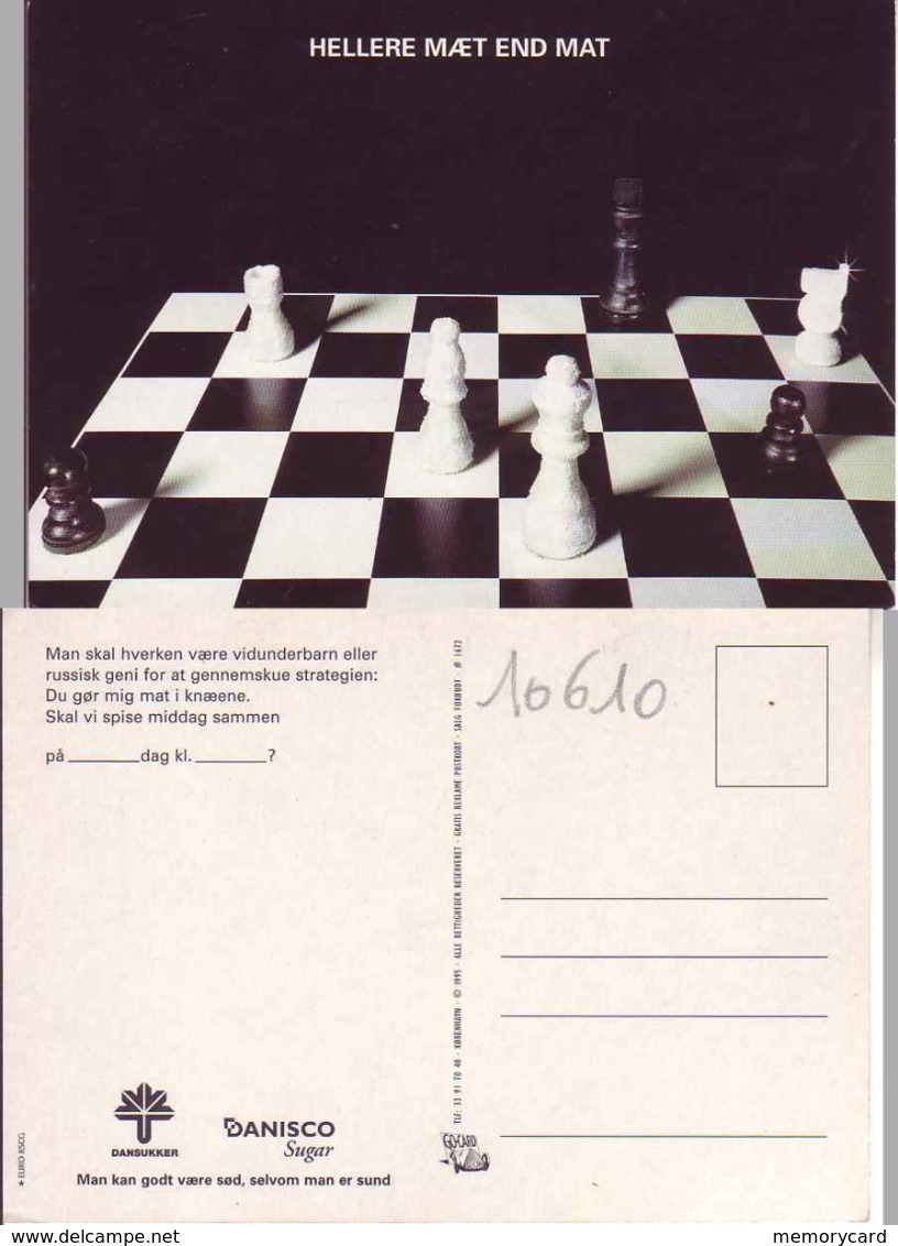 10610 HELLER MAET AND MAT SCACCHI CHESS DANIMARCA DENMARK YEARS OLD 1995 - Advertising