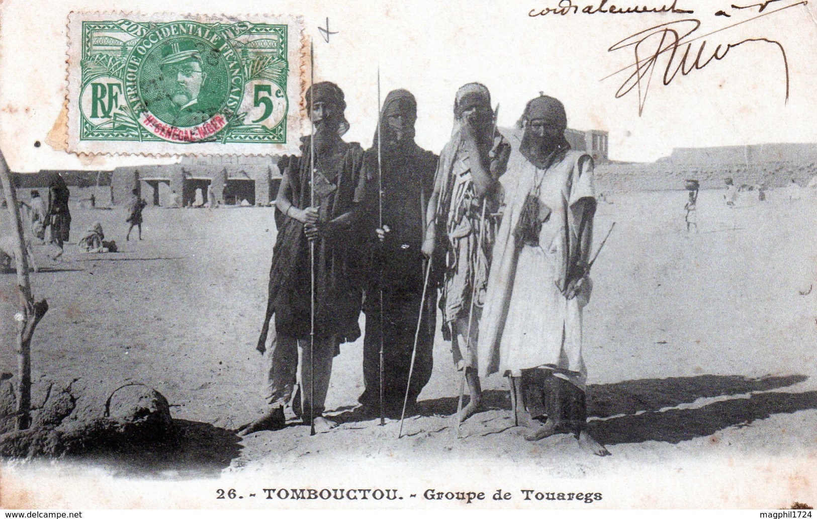 Cpa (mali)--tombouctou - Groupe De Touaregs .. - Malí