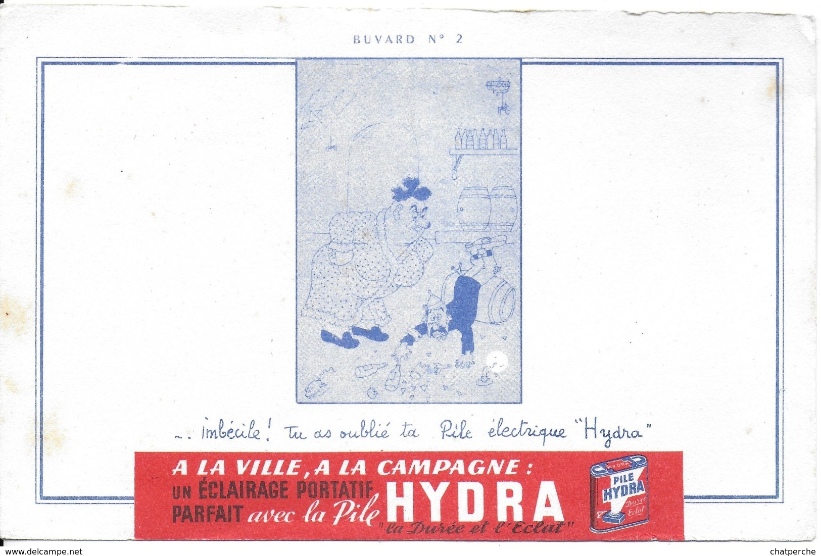 BUVARD BLOTTING PAPER PILES ÉLECTRIQUES HYDRA ILLUSTRATION DUBOUT BUVARD N° 2 - Piles