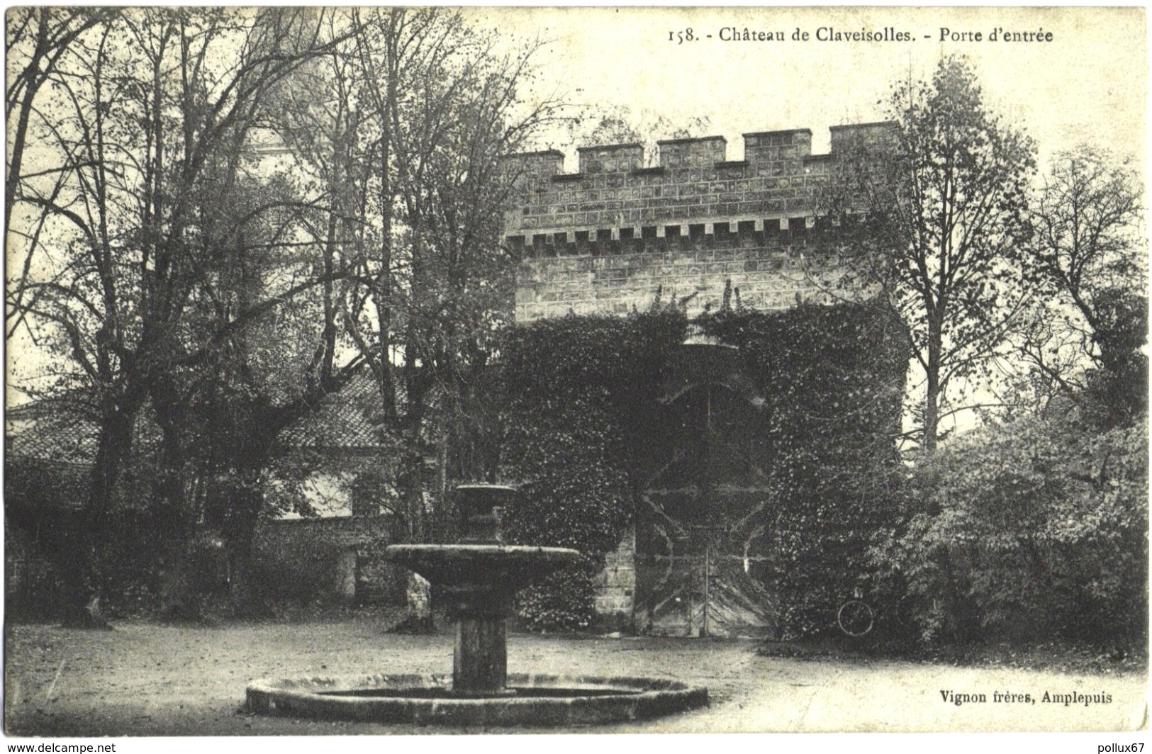 CPA DU CHÂTEAU DE CLAVEISOLLES  (RHÔNE)  PORTE D'ENTREE - Autres & Non Classés