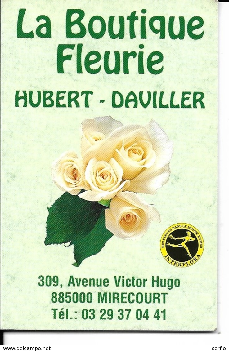 88 - Mirecourt - Calendrier De Poche Publicitaire - Boutique Fleurie Daviller - Petit Format : 2001-...