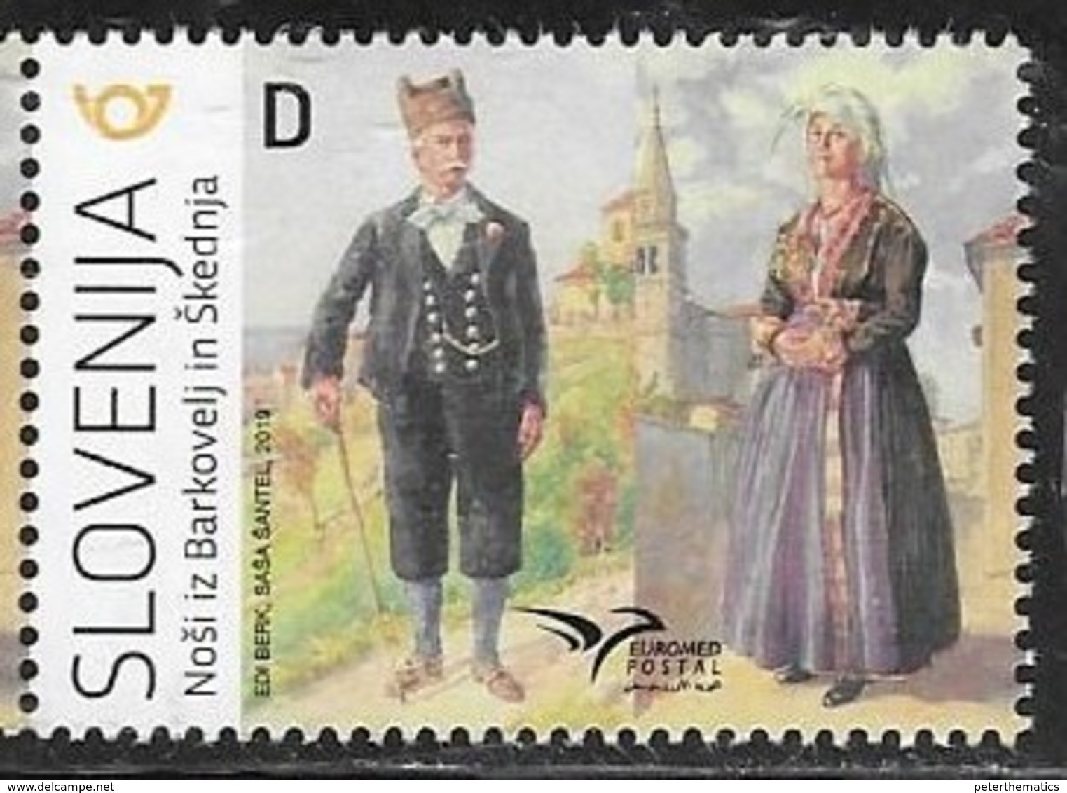 SLOVENIA , 2019, MNH, EUROMED, COSTUMES OF THE MEDITERRANEAN, 1v - Kostüme