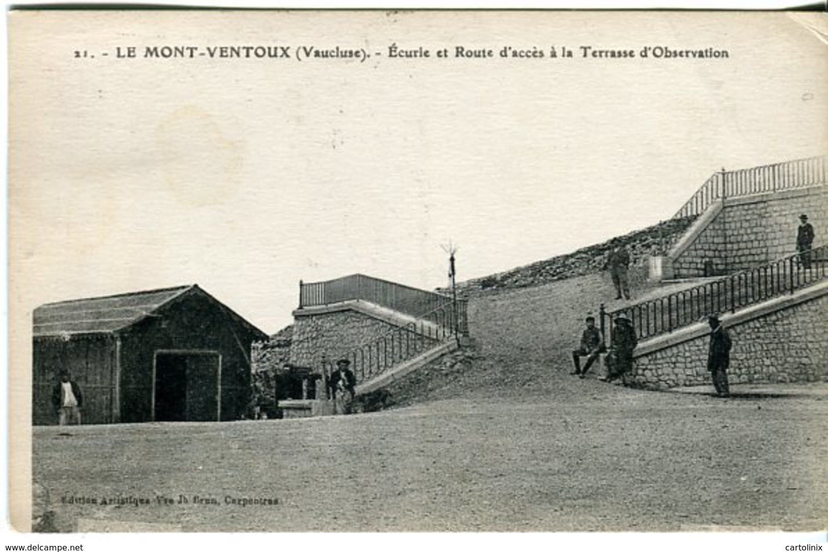 A Saisir Cp 84 Mont Ventoux Ecurie Route D Acces A La Terrasse  D Observation 1926 Edition Artistique Veuve Jh Brun Carp - Autres & Non Classés