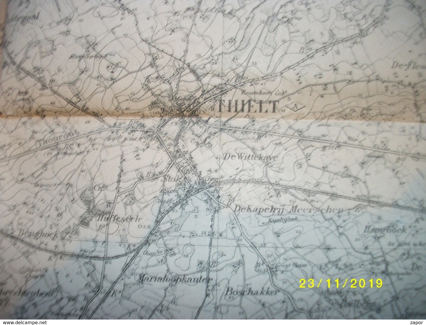 Topografische / Stafkaart Van Tielt (Wingene - Ruiselede - Lotenhulle - Meigem - Dentergem - Olsene - Ingelmunster) - Cartes Topographiques