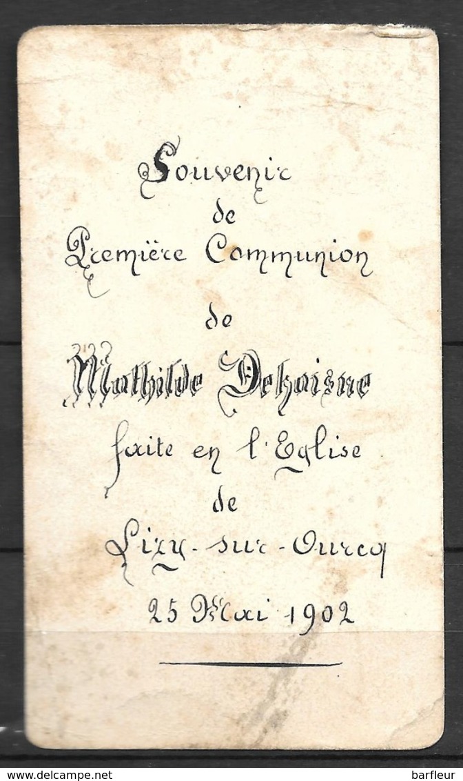 Image Souvenir De 1ère Communion De 1902 - Santini