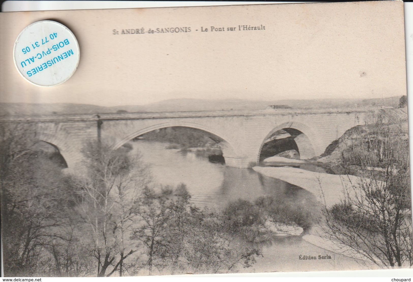 34 - Très Belle Carte Postale Ancienne De  SAINT ANDRE DE SAGONIS   Le Pont Sur L'Herault - Otros & Sin Clasificación