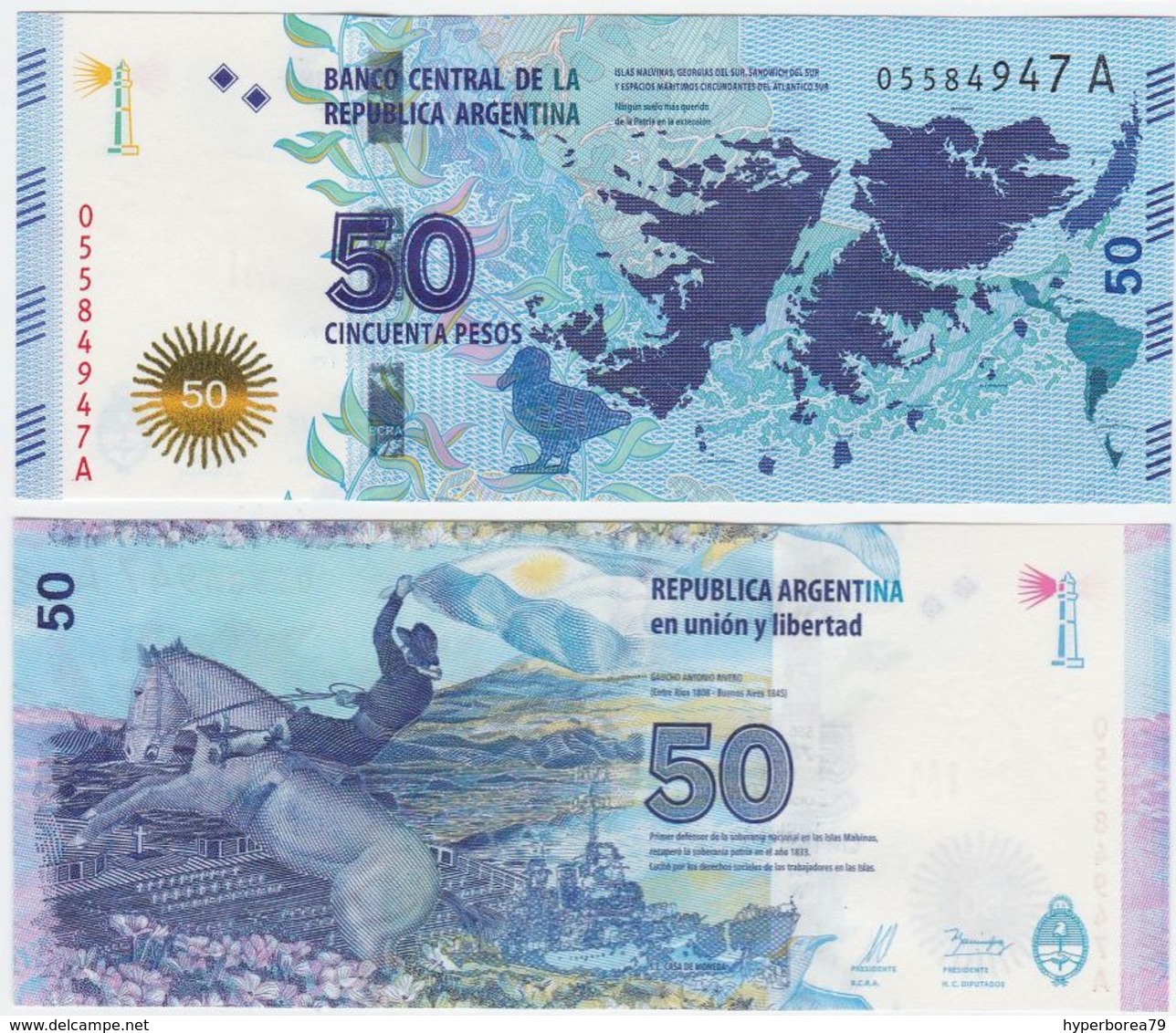 Argentina P 362 - 50 Pesos 2015 Commemorative - UNC - Argentina