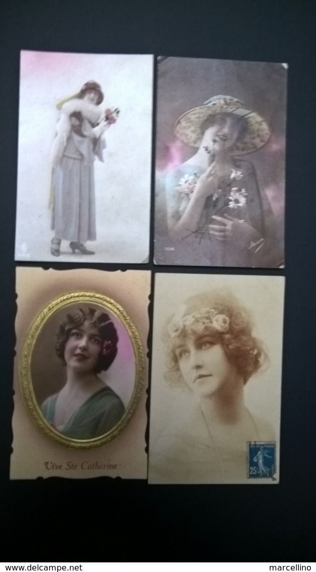 Lot De 35 Cartes Postales Fantaisie - Lot Van 35 Postkaarten Fantasie Femmes - Vrouwen - Ladies . Toutes Scannées . - 5 - 99 Postkaarten