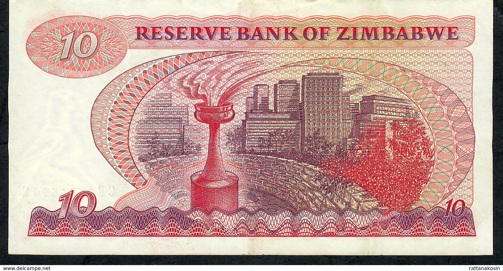 ZIMBABWE  P3d 10 DOLLARS 1983 #CB/G Signature 2     XF   NO P.h. - Zimbabwe
