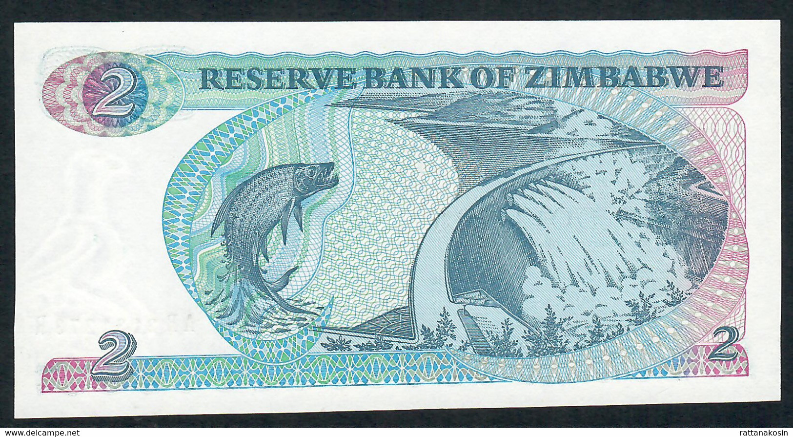 ZIMBABWE  P1b 2 DOLLARS 1983 #AB-R  Signature 2    UNC. - Zimbabwe