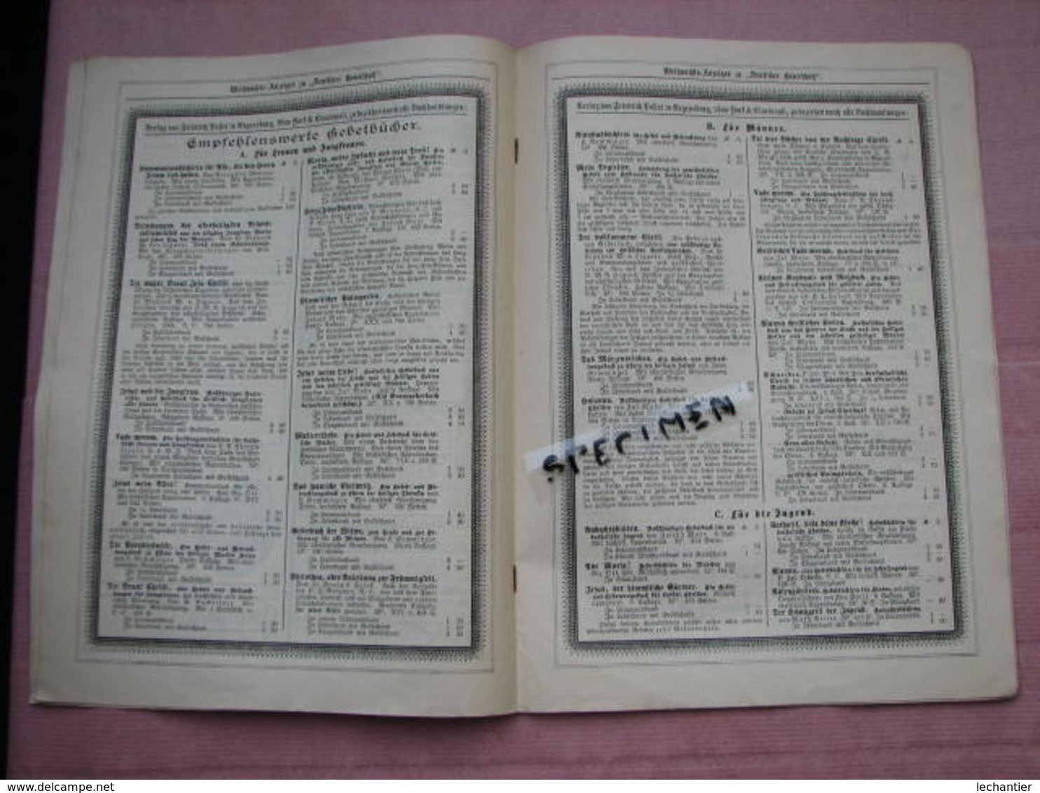 Revue Eclesiastique Allemande De 1894 - Regensburg  24 Pages Format 23X32  TBE Voir Photos - Cristianismo