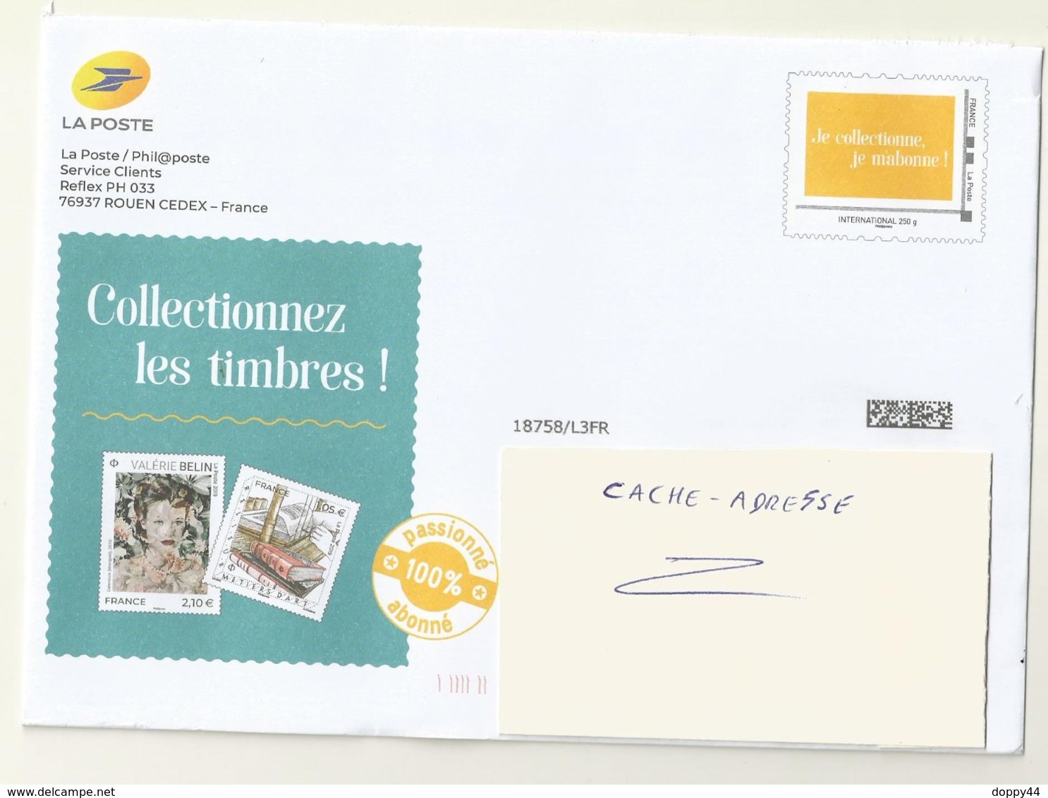 PAP LA POSTE THEME JE COLLECTIONNE/JE M'ABONNE - Sonderganzsachen