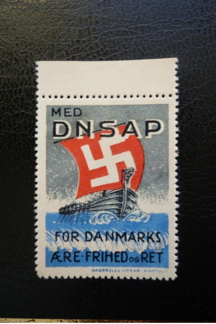 Revenue WW2 Germany Stamp Denmark DNSAP Propaganda MNH - Ongebruikt