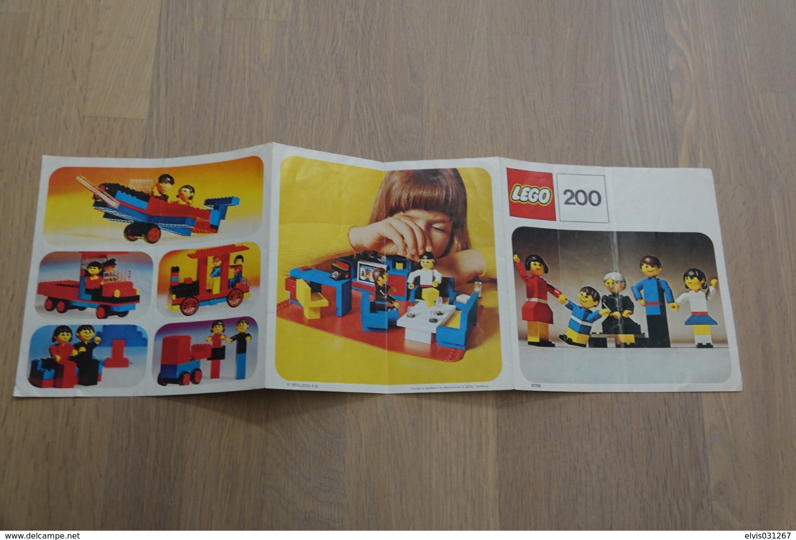 LEGO - 200 INSTRUCTION MANUAL - Original Lego 1974 - Vintage - Catalogues