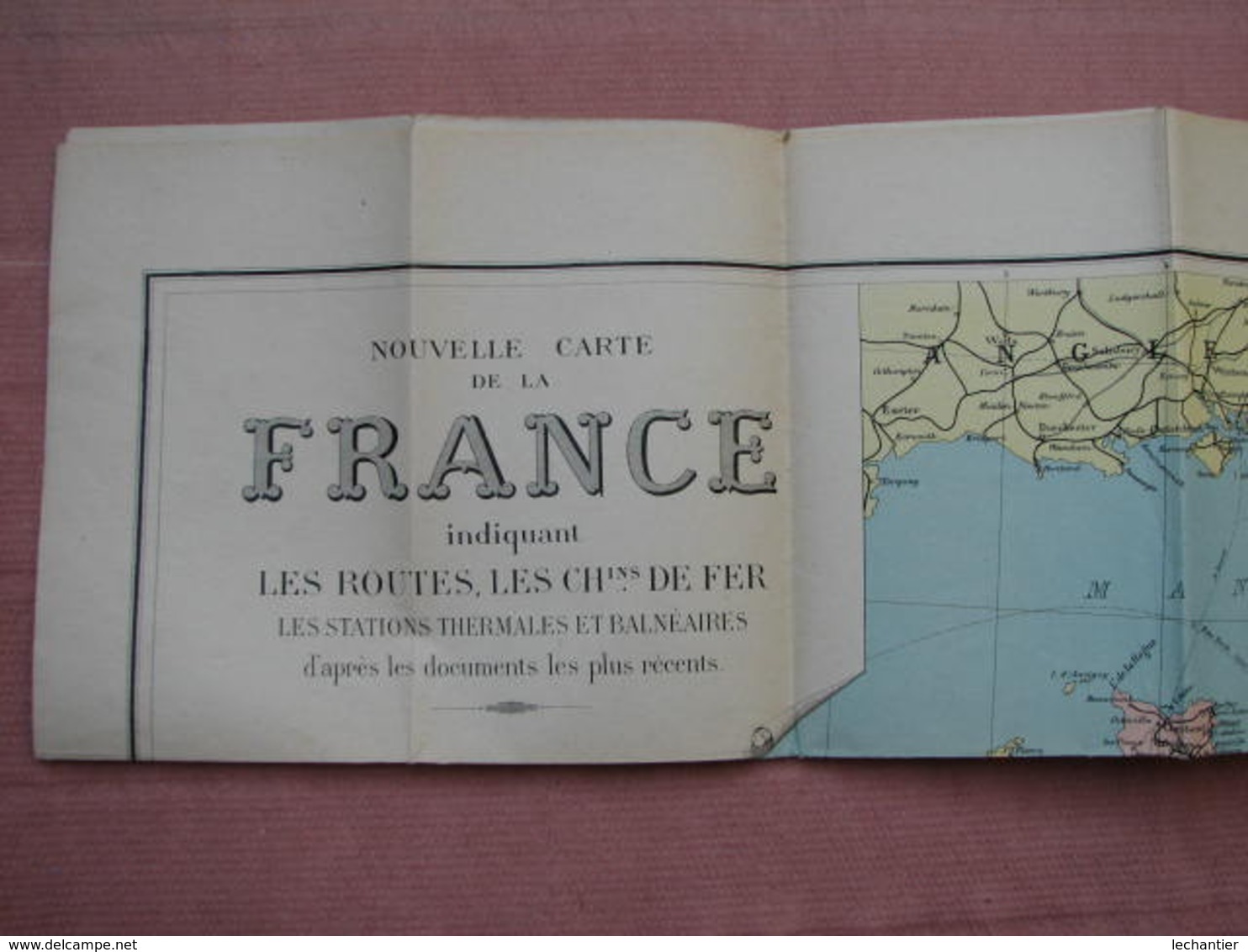 Carte De France Par Départements. Nouvelles Frontières, Chemins De Fer Pas Datée. Estim. 1941/42 - Cartes Routières