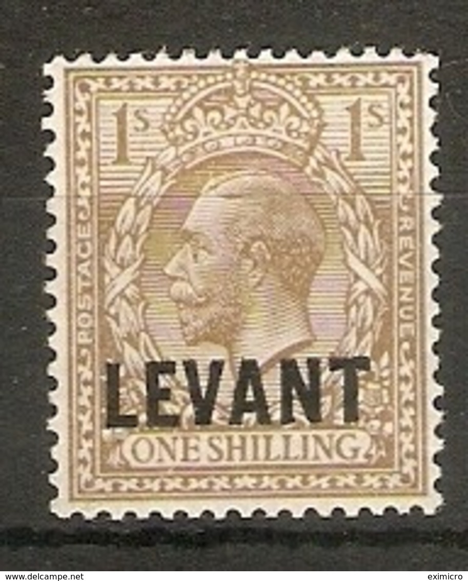 BRITISH LEVANT 1921 1s OLIVE-BISTRE SG L23a MOUNTED MINT Cat £21 - Levante Británica