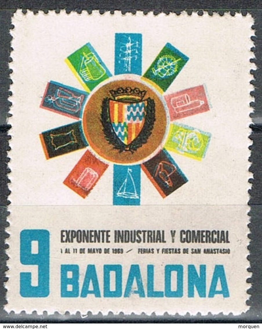 Viñeta BADALONA (Barcelona) 1969, Fiestas De San Anastasio. Label, Cinderella ** - Errors & Oddities