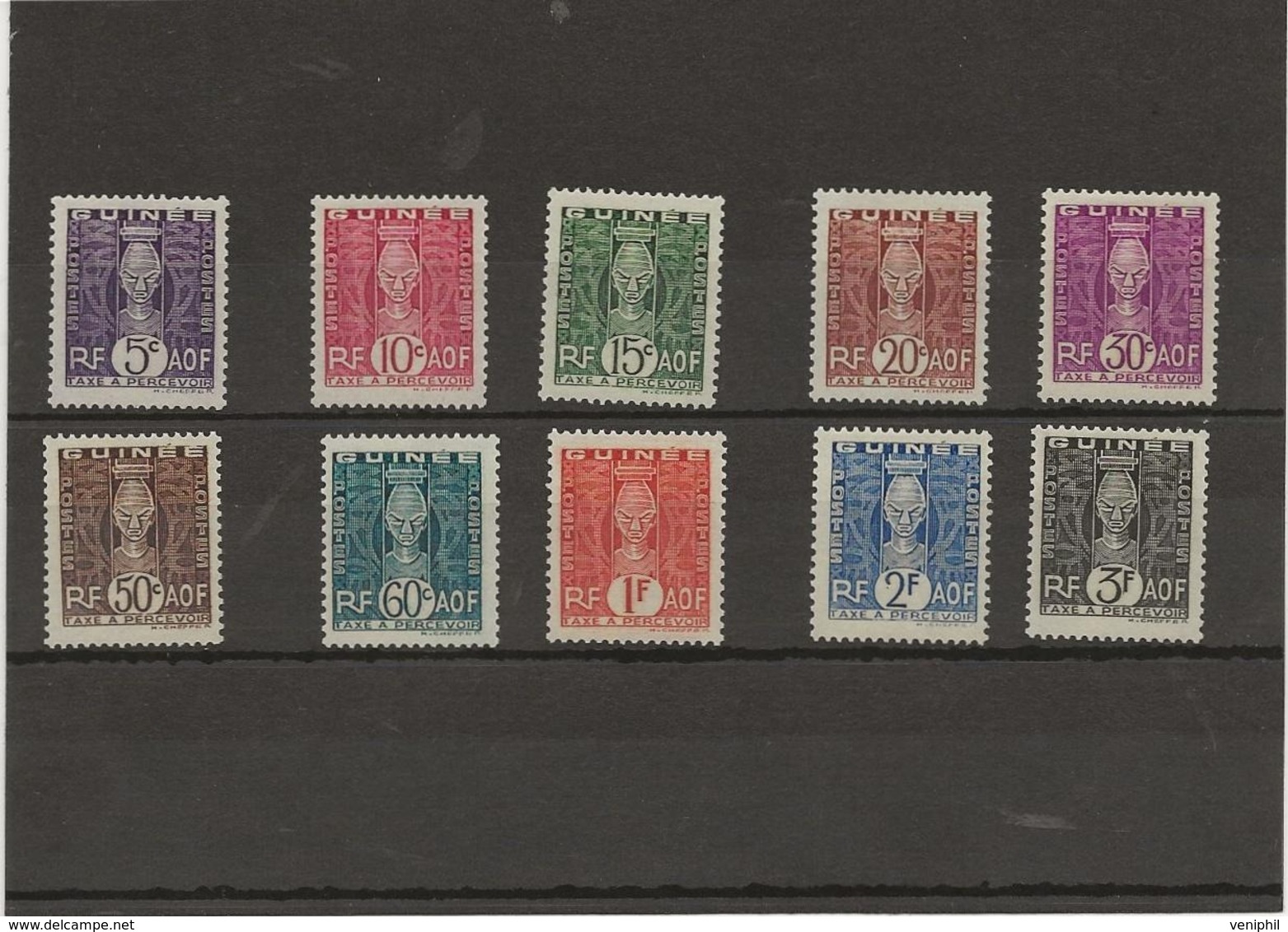 GUINEE - TIMBRES -TAXE N° 26 A 35 NEUF CHARNIERE - ANNEE 1938 - Nuevos