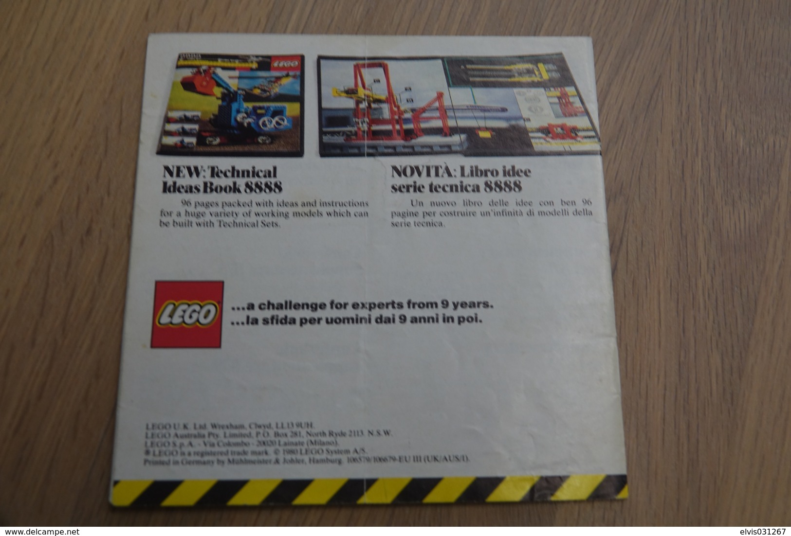 LEGO - CATALOG 1980 Technic - Original Lego 1980 - Vintage - EN - Medium - Catalogs