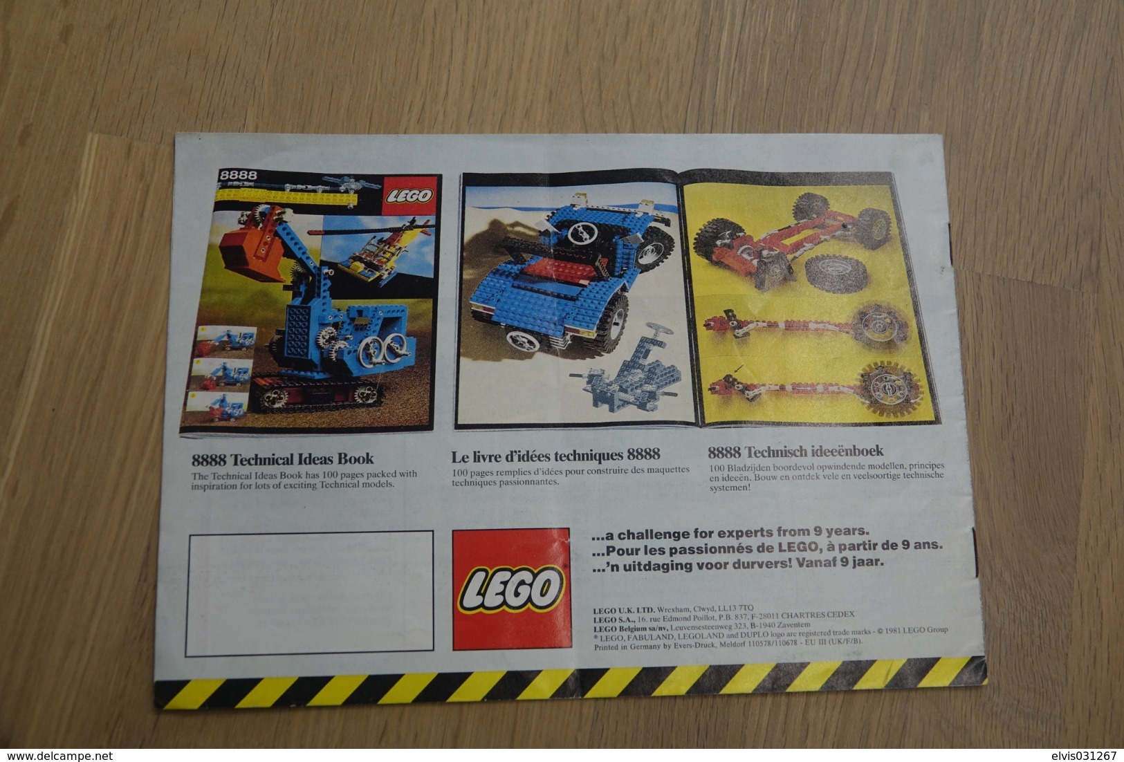 LEGO - CATALOG 1981 Technic - Original Lego 1981 - Vintage - EN - Big - Kataloge