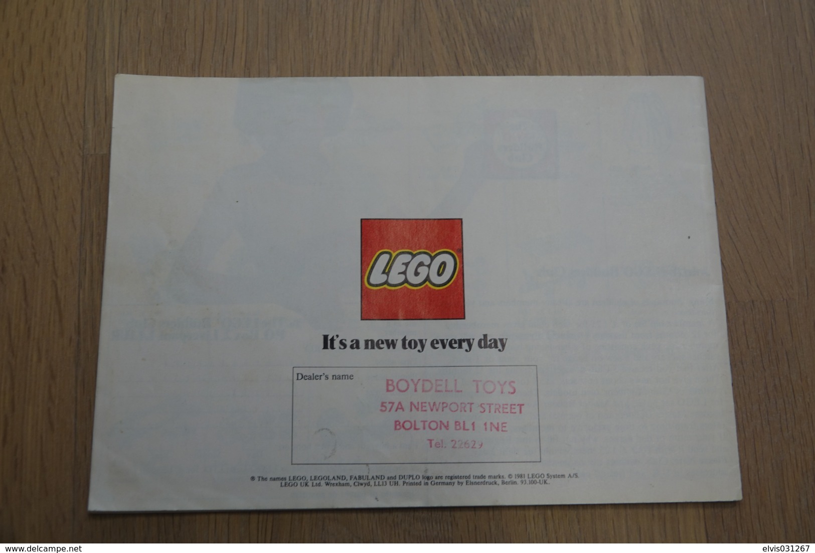 LEGO - CATALOG 1981 - Original Lego 1981 - Vintage - EN - Big - Catalogi