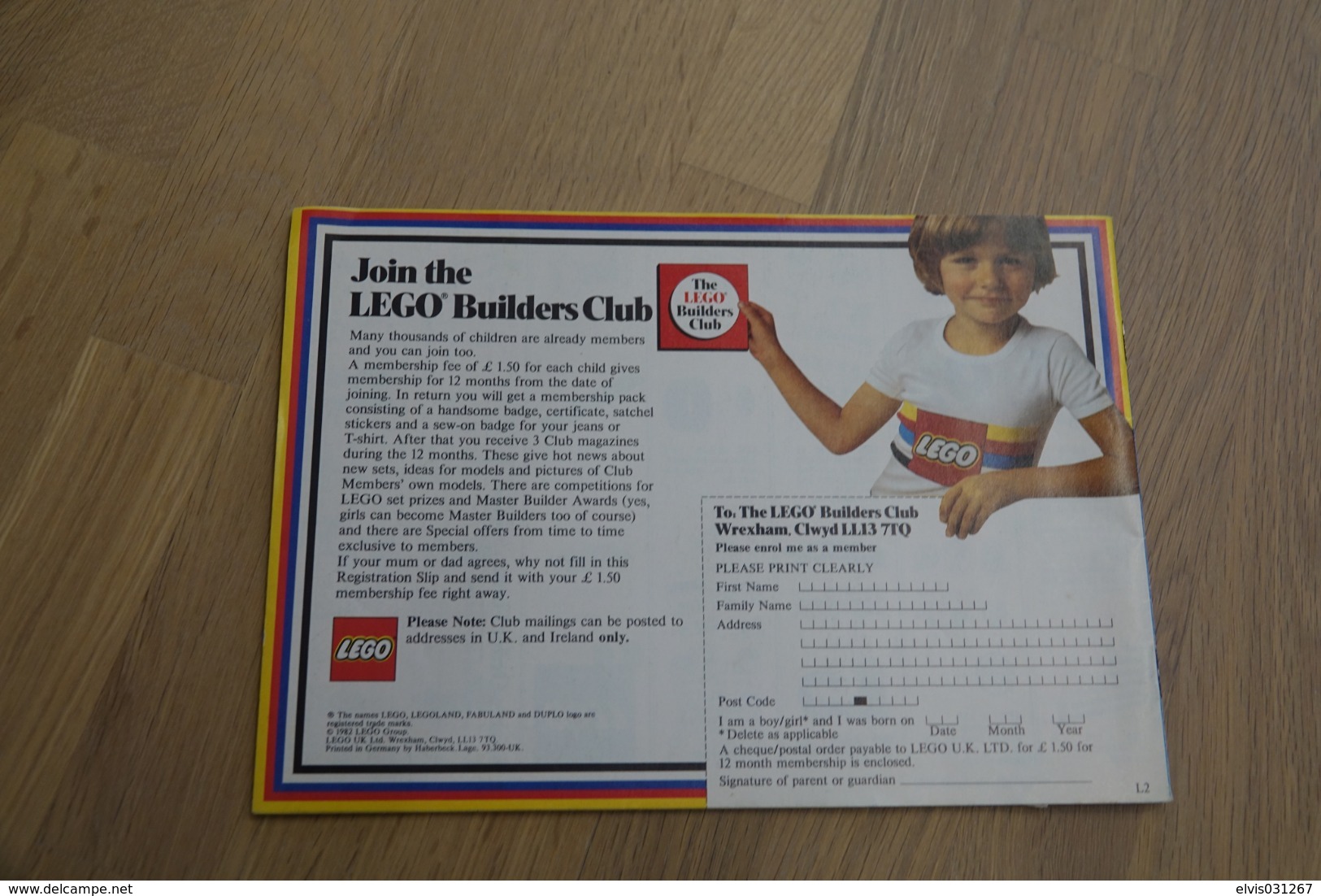 LEGO - CATALOG 1982 - Original Lego 1982 - Vintage - EN - Big - Catalogi