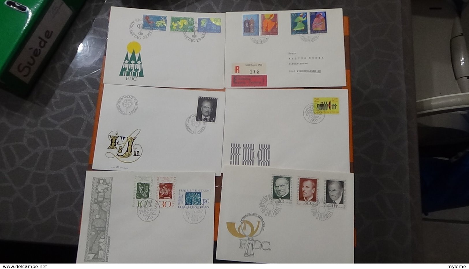 53 enveloppes 1er jour du Liechtenstein années 60/70. Côte très sympa. A saisir !!!