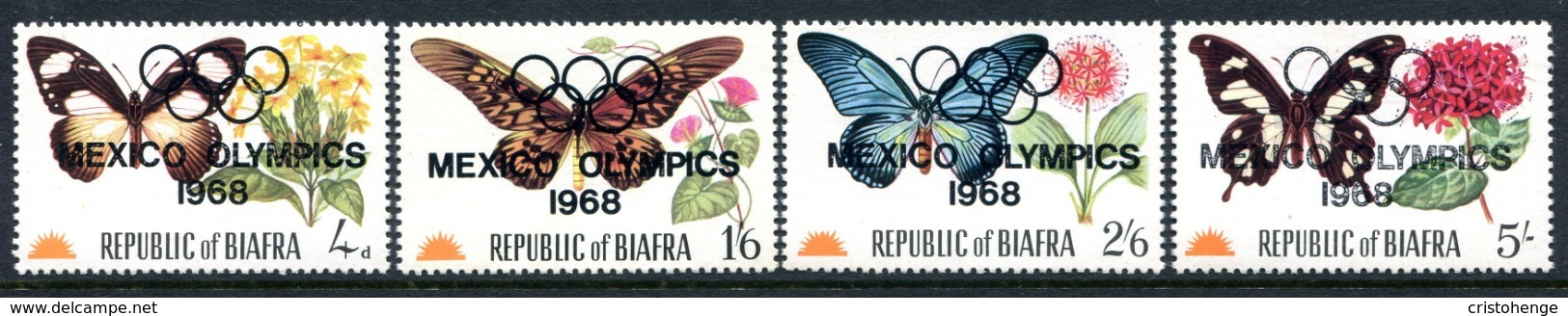 Biafra - Nigeria 1968 Butterflies - Olympic Games - Set HM (SG Unlisted) - Nigeria (1961-...)