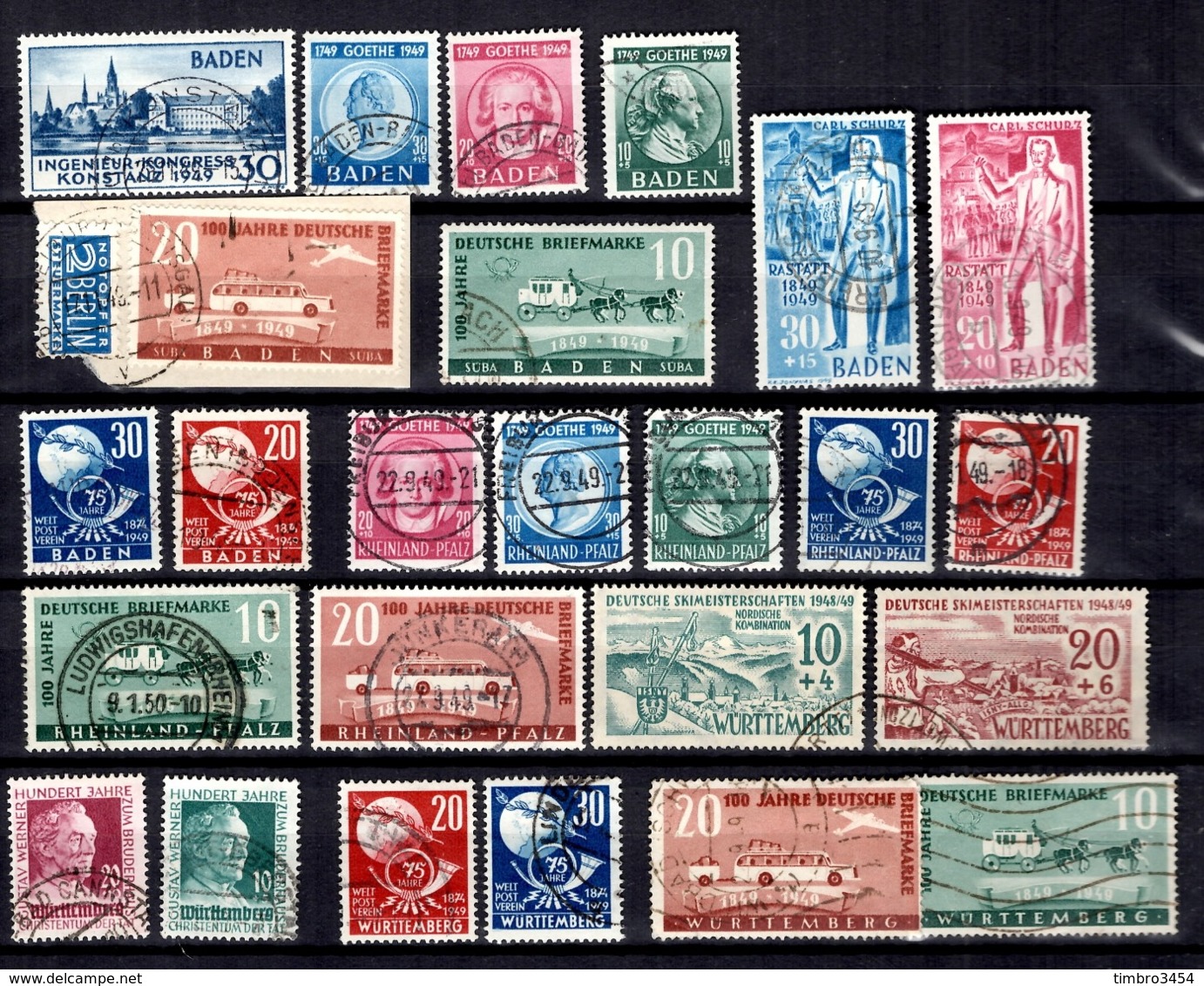 Allemagne/ZOF Petite Collection Des Trois Zones 1947/1949. Tous Oblitérés Avec Bonnes Valeurs. B/TB. A Saisir! - Other & Unclassified