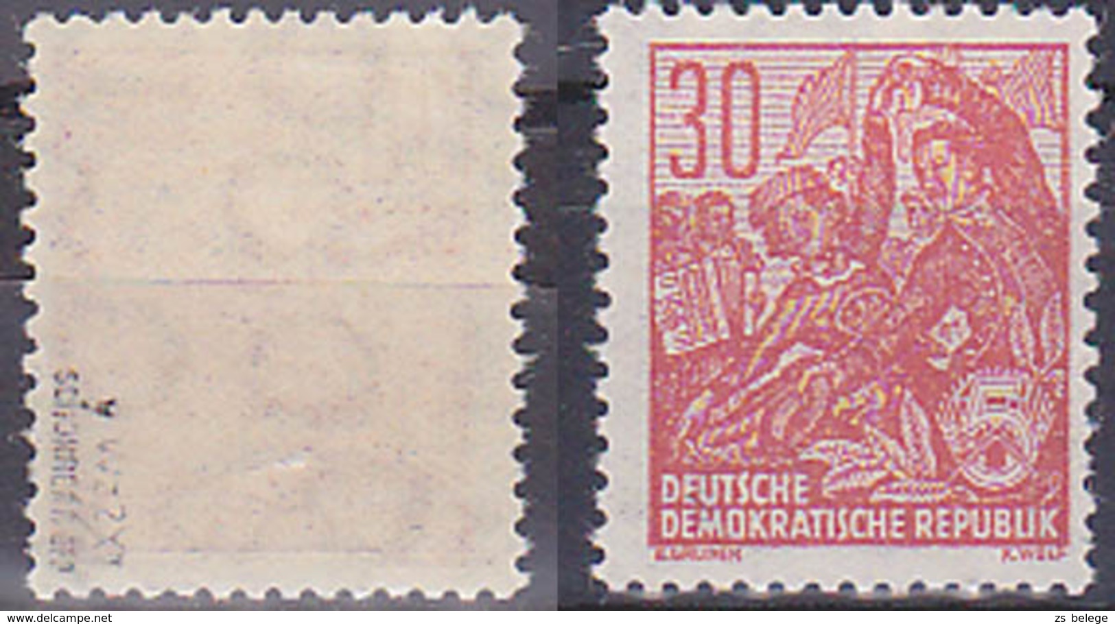 DDR 416y XII 30 Pf. 5-Jahrplan Geprüft Postfrisch - Ungebraucht