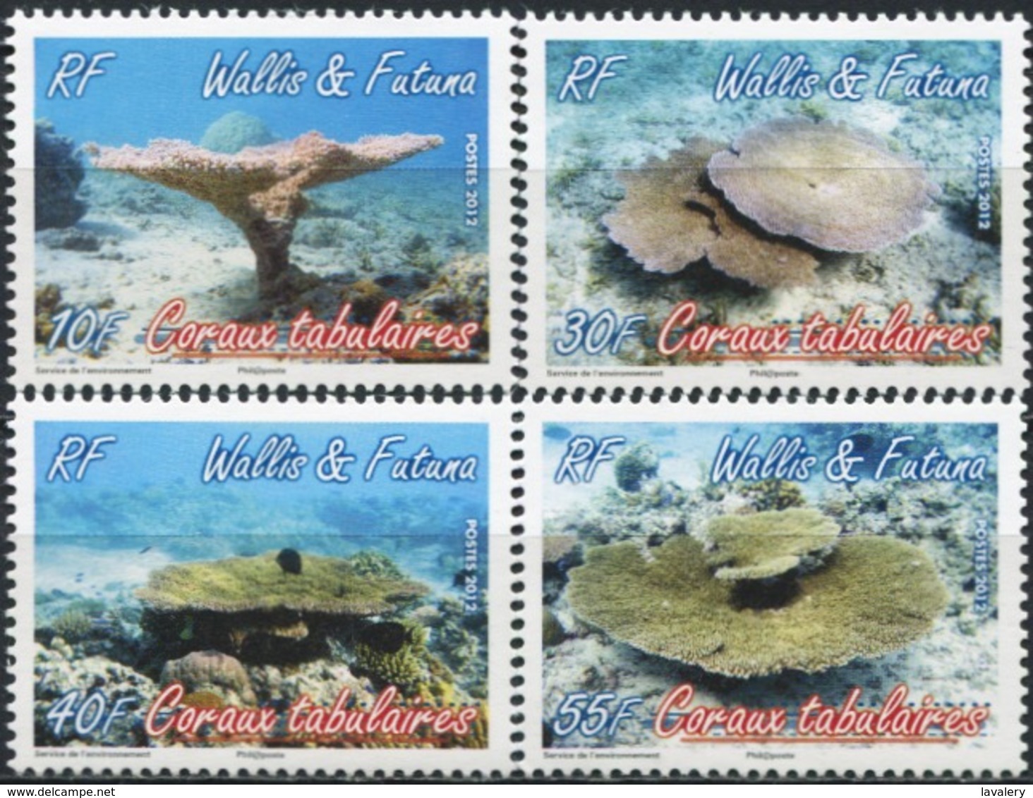 WALLIS AND FUTUNA 2012 Corals Marine Life Plants Animals Fauna MNH - Mundo Aquatico