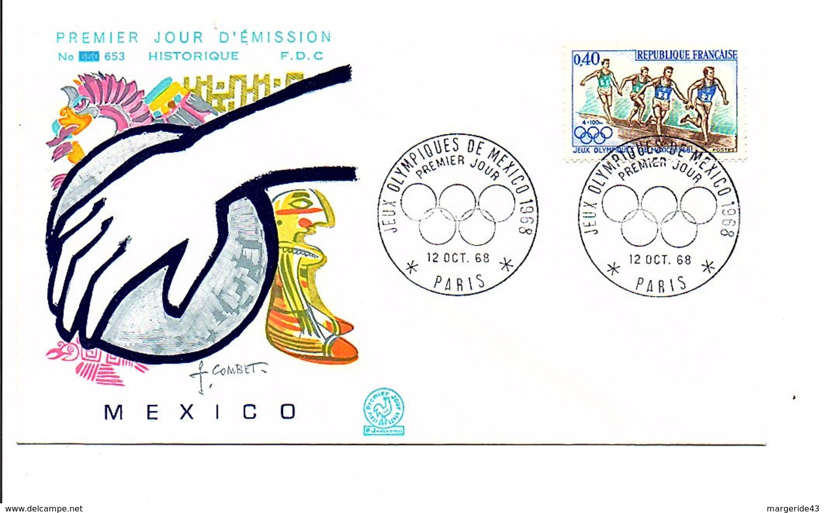 FDC 1968 J O DE MEXICO - 1960-1969